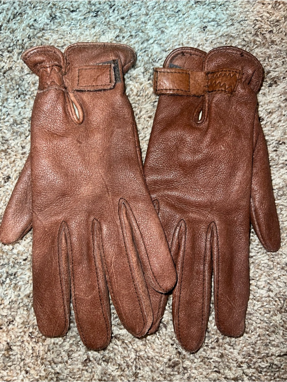 Vintage 80’s 90’s Adventure Bound Wilson’s Leather Womens Brown Gloves Large